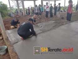 Menjadi Tradisi Adat Jawa, Gotong Royong Warga SH Terate Membangun Padepokan Cabang Batang Pusat Madiun