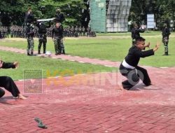 Atlet Komisariat Yonif 410 Alugoro Cabang Blora Pusat Madiun Unjuk Kemampuan di Acara Sertijab Ndandim 0721