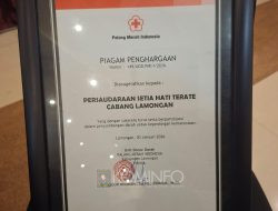 Ketua PSHT Cabang Lamongan Kangmas Harto, S.Pd., M.M. Beri Apresiasi Penghargaan PMI, Tegaskan Komitmen SH Terate dalam Aksi Kemanusiaan